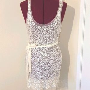 Sequence sheer tank dress